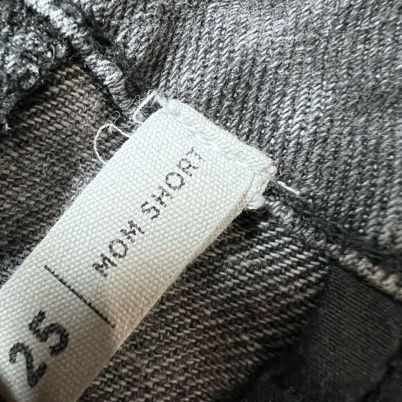 PacSun mom shorts distressed jean black wash denim size 25 - Picture 6 of 13